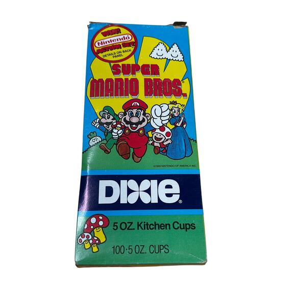 NES Super Mario Bros. Dixie Cups 5 oz Kitchen Cups Open Box 96 of 100 Cups - Picture 3 of 7